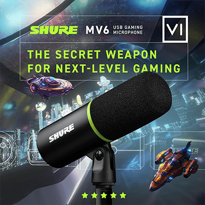 Shure MV6 USB Microphone - Black